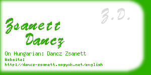 zsanett dancz business card